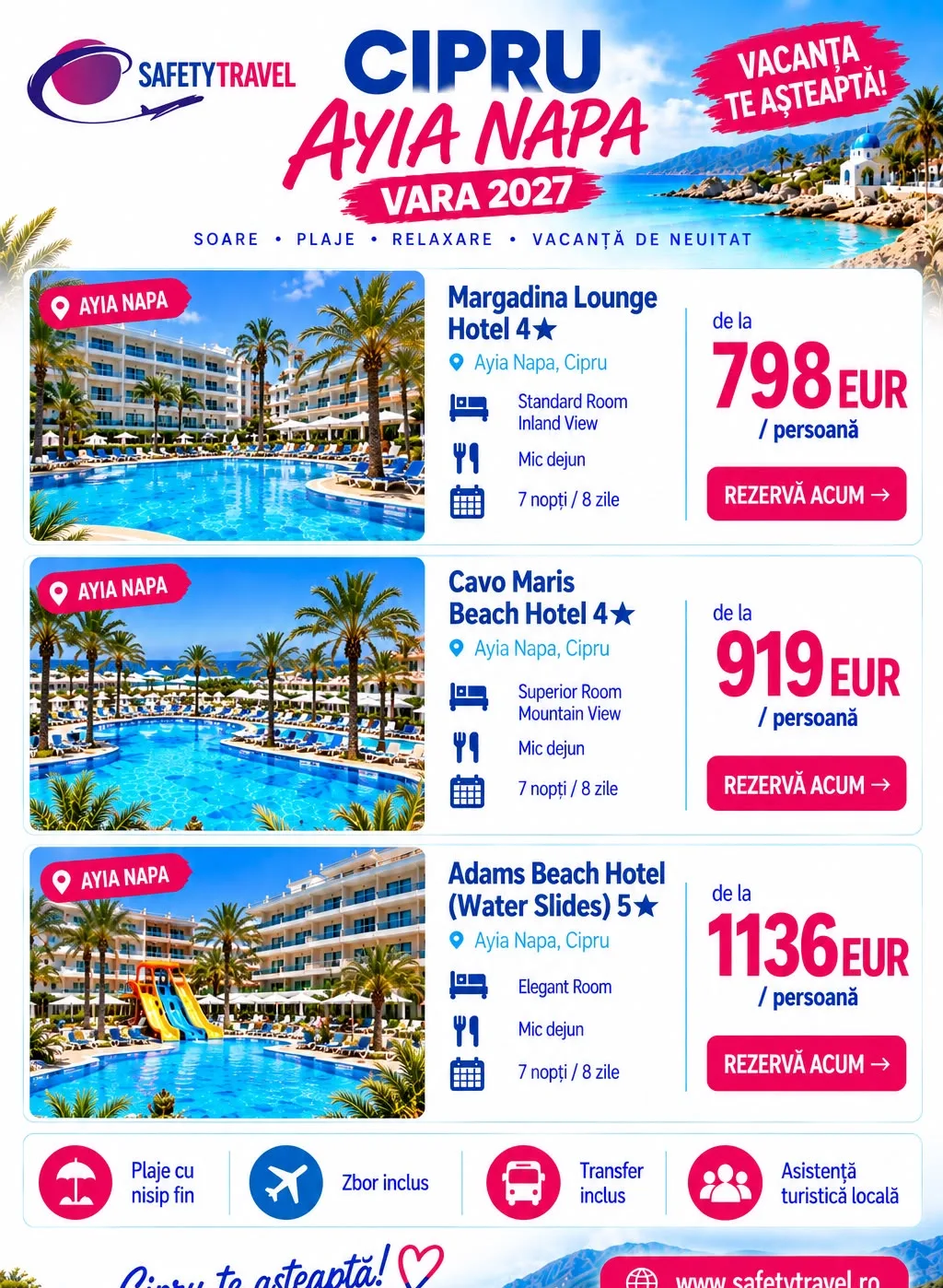 Vacanță Cipru Ayia Napa Vara 2027