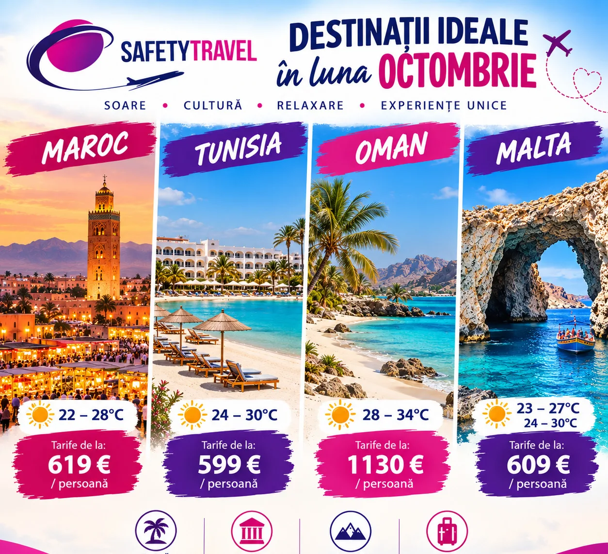 Destinații ideale pentru luna octombrie